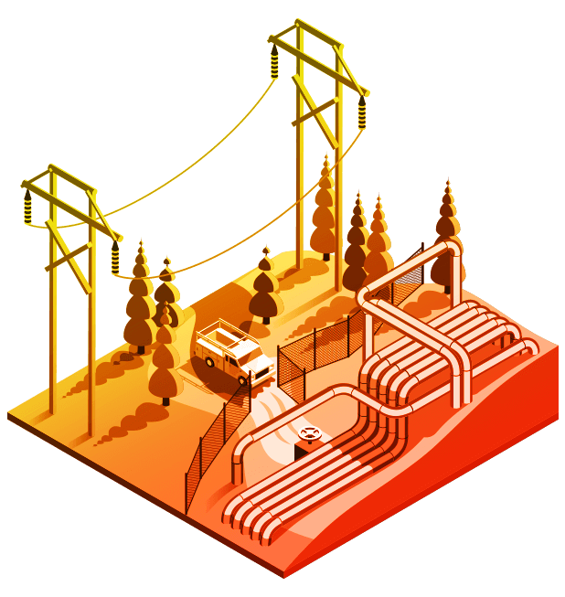 electricity banner illustration
