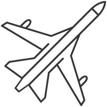 Black plane icon