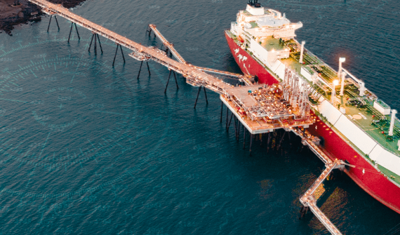 Woodside Energy's ship carrying upstream resources
