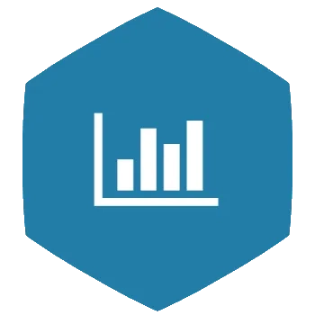 Blue graph icon