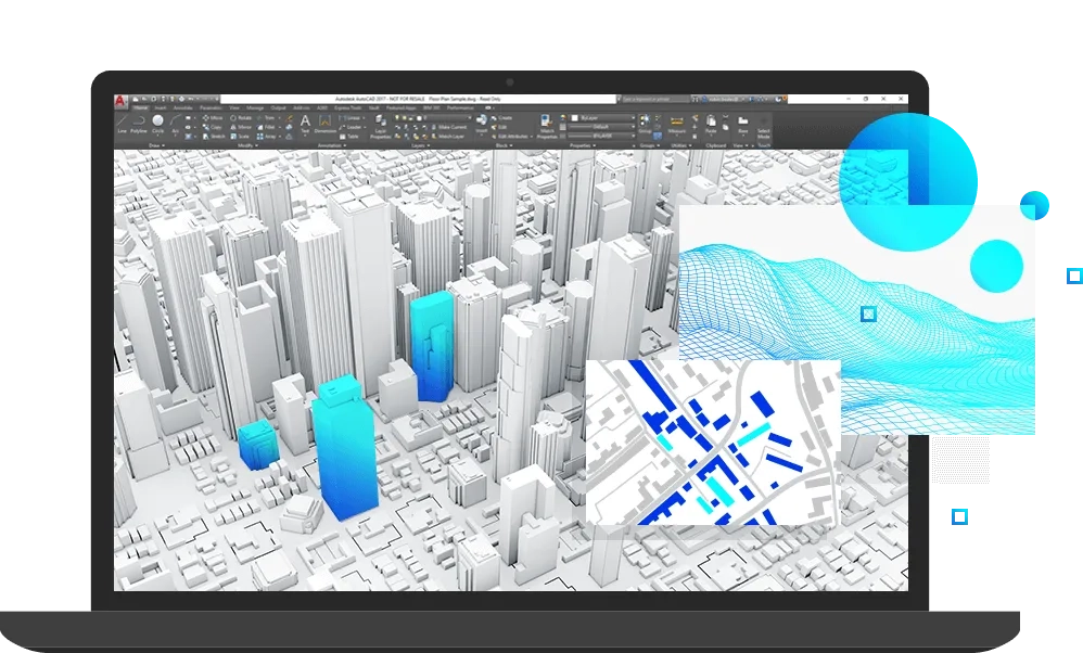 Autodesk & Esri banner illustration