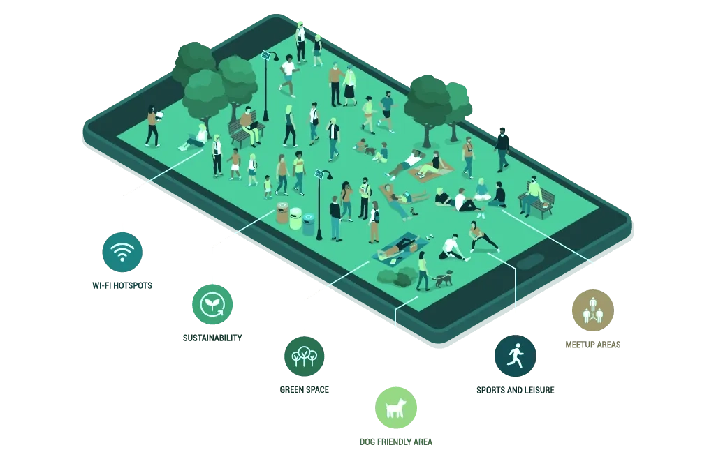 sustainable communities banner illustration