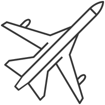 Black plane icon