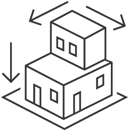 Black building icon